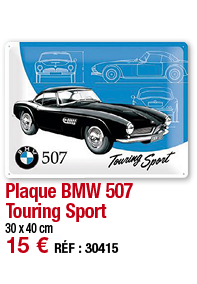 Plaque BMW 507 Touring Sport   30 x 40 cm 15   RÉF : 30415