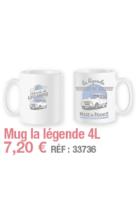 Mug la légende 4L   7,20   RÉF : 33736
