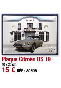 Plaque Citroën DS 19   40 x 30 cm 15   RÉF : 30896