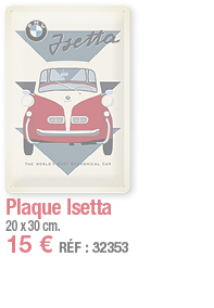 Plaque Isetta   20 x 30 cm  15   RÉF : 32353