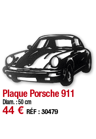 Plaque Porsche 911   Diam  : 50 cm 44   RÉF : 30479