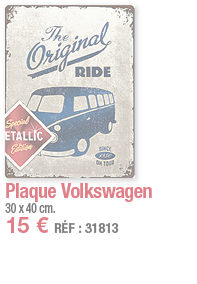Plaque Volkswagen   30 x 40 cm  15   RÉF : 31813