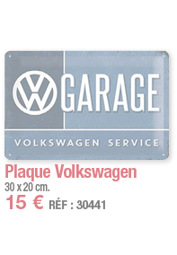 Plaque Volkswagen   30 x 20 cm  15   RÉF : 30441