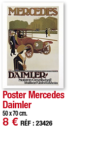Poster Mercedes Daimler     50 x 70 cm  8   RÉF : 23426