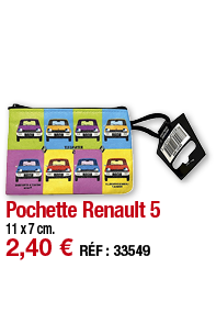 Pochette Renault 5   11 x 7 cm  2,40   RÉF : 33549