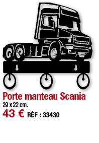 Porte manteau Scania   29 x 22 cm  43   RÉF : 33430