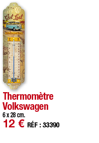 Thermomètre Volkswagen   6 x 28 cm  12   RÉF : 33390
