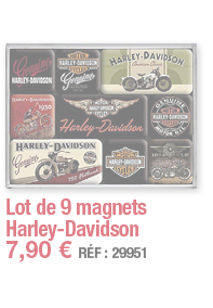 Lot de 9 magnets Harley-Davidson   7,90   RÉF : 29951