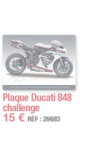Plaque Ducati 848 challenge   15   RÉF : 29683