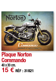 Plaque Norton Commando   40 x 30 cm  15   RÉF : 31821