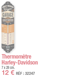Thermomètre Harley-Davidson   7 x 28 cm  12   RÉF : 32247