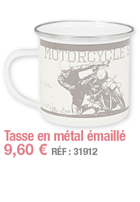 Tasse en métal émaillé   9,60   RÉF : 31912