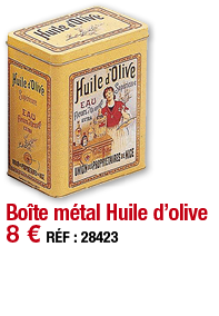 Boîte métal Huile d olive   8   RÉF : 28423