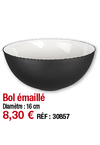 Bol émaillé   Diamètre : 16 cm 8,30   RÉF : 30857