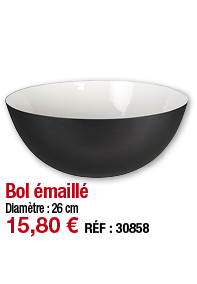 Bol émaillé   Diamètre : 26 cm 15,80   RÉF : 30858