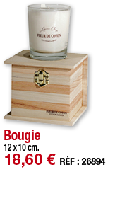 Bougie 12 x 10 cm  18,60   RÉF : 26894