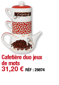 Cafetière duo jeux de mots   31,20   RÉF : 29874