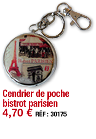 Cendrier de poche bistrot parisien   4,70   RÉF : 30175