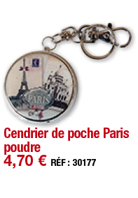 Cendrier de poche Paris poudre   4,70   RÉF : 30177