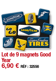 Lot de 9 magnets Good Year   6,90   RÉF : 32556