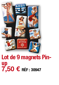 Lot de 9 magnets Pin-up   7,50   RÉF : 30947