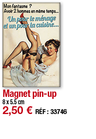 Magnet pin-up   8 x 5 5 cm 2,50   RÉF : 33746