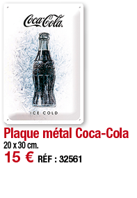 Plaque métal Coca-Cola   20 x 30 cm  15   RÉF : 32561