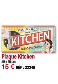 Plaque Kitchen   50 x 25 cm  15   RÉF : 32349