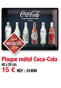 Plaque métal Coca-Cola   40 x 30 cm  15   RÉF : 31809